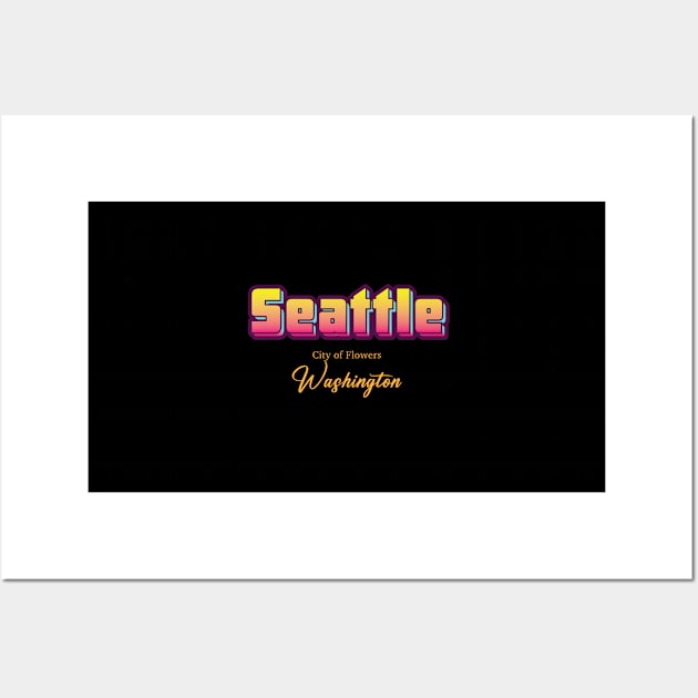 Seattle Wall Art by Delix_shop